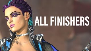 All Finishers with Loba’s Torrent Skin  Apex Legends [upl. by Shaia233]