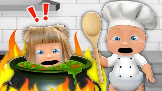 Baby amp Girlfriend Trapped in Roblox Crazy Kitchen [upl. by Earle]