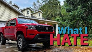 TOP 5 things I HATE about my 2022 Nissan Frontier [upl. by Hamimej43]