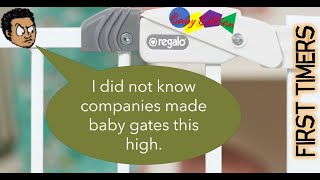 Regalo Easy Step Extra Tall Walk Thru Baby Gate Unboxing and setup [upl. by Adnert]