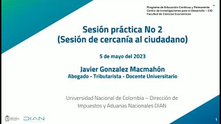 Cercanía al ciudadano sesión 2 DIAN Registro Único Tributario  RUT [upl. by Skcirdnek22]