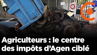 REPLAY  Le centre des impôts ciblé à Agen par les agriculteurs en colère de la Coordination Rurale [upl. by Eekcaj]