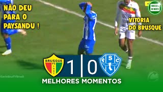 Brusque x Paysandu  17ª Rodada  Serie B 2024  Melhores Momentos [upl. by Rossi797]