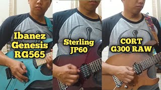 IBANEZ RG565 vs STERLING JP 60 vs CORT G300 RAW [upl. by Nnaeiluj820]