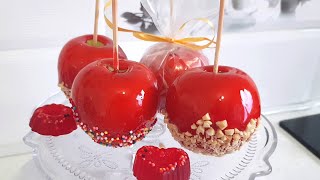 Homemade Candied Apples with Peanuts  How to make toffee apples  Candy Apples [upl. by Aldarcie476]