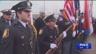 Procession for NYPD officer moves through Westchester [upl. by Edrahs]