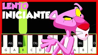 PANTERA COR DE ROSA  PIANO E TECLADO TUTORIAL NA VERSÃO LENTA [upl. by Emrich]