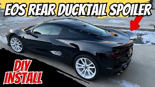 Corvette C8 EOS Rear Ducktail Spoiler Full DIY Install [upl. by Queridas193]