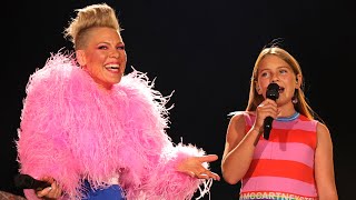 Pinks Daughter Willow ROCKS the Crowd at Moms Concert [upl. by Olympia]