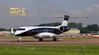 Gulfstream Aerospace G700 N706GD arrival at RAF Fairford RIAT 2024 AirShow [upl. by Aicenaj]