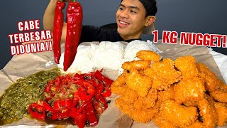 MUKBANG CHICKEN NUGGET SEGUNUNG PAKE TUMIS CABE TERBESAR DIDUNIA [upl. by Rahm]