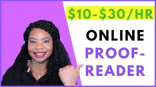 Make 1030 per hour ProofreadingEditing Online  Online Remote WorkAtHome Jobs September 2019 [upl. by Fleda]