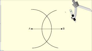 Constructing a Perpendicular Bisector  Geometry [upl. by Standice]