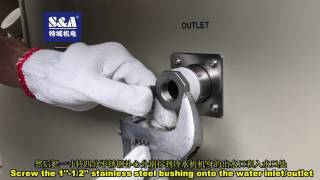 How to install the inlet amp outlet pipe connector of SampA chiller CW6300 [upl. by Solotsopa]