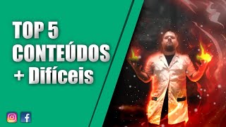 TOP 5 CONTEÚDOS MAIS DIFÍCEIS DE QUÍMICA [upl. by Naired231]