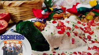 Receta chile en nogada  Cocineros Mexicanos [upl. by Charpentier433]