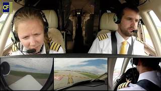 Piloten Benni und Katharina im PrivatjetCockpit von Amerika bis Düsseldorf  Cockpitfilmede [upl. by Ahsieyk]