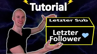 Stream Events Follower Subs Raids etc in OBSStudio anzeigen  Blitztutorial [upl. by Srevart]