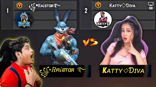 RAISTAR VS KATTY DIVA  CUTE V BADGE GIRL YOUTUBER CHALLENGE RAISTAR ON GYANGAMING LIVE STREAM [upl. by Eessac]