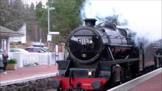 LMS 45212 amp 45407 at Tulloch 10th April 17 [upl. by Raynata]