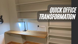 MDF shelves on battens Quick way to transform your office [upl. by Flinn]