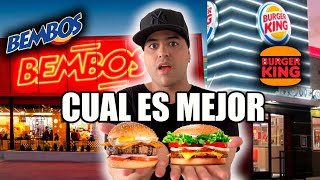 NO PUEDO CREER QUE SEA TAN RICA  BEMBOS VS BURGER KING 🍔REACCIÓN [upl. by Beller340]