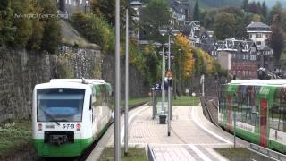 Die Eisenbahn in Lauscha im Thüringer Wald SüdThüringenBahn [upl. by Morrill]