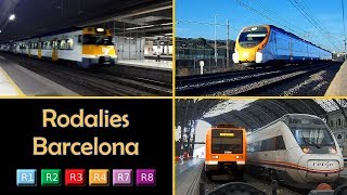 Rodalies Renfe Barcelona  R1  R2  R3  R4  R7  R8  ACC84 [upl. by Ahcsrop]