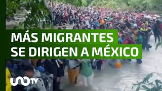 Migrantes avanzan hacia México quieren llegar a Estados Unidos [upl. by Sucramaj656]