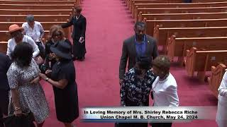 May 24 2024  UCMBC Homegoing Service  Mrs Shirley Rebecca Westbrooks Riche [upl. by Arakaj]