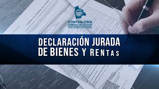 PASOS PARA LLENAR LA DECLARACIÓN JURADA DE BIENES Y RENTAS [upl. by Aidam]