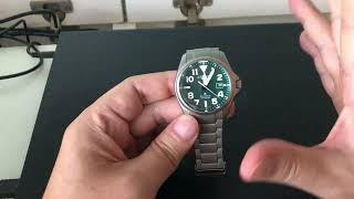 Citizen Promaster Tough Super Titaniun EcoDrive Green BN024159W sim to BN024159H on my wrist [upl. by Naivaj]