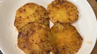 Grilled Pineapple Recipe In Tamil  How To Make Grilled PineappleSweet And Spicy Pineapple [upl. by Hilly513]