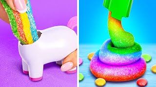 Wow Rainbow Unicorn Candy 🌈😋 Fun Gadgets and DIY Fidgets [upl. by Ellekram834]