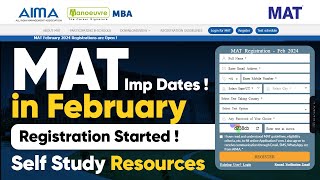 MBA MAT 2024  MAT In February Registration Started  Important Dates [upl. by Dickerson]