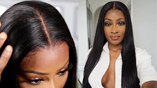 NO MORE FRONTALS GLUELESS 55 HD CLOSURE WIG  BEAUTY FOREVER HAIR [upl. by Emerald]