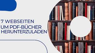 7 Webseiten um PDF Bücher herunterzuladen [upl. by Aseretairam]