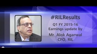 RIL CFO Mr Alok Agarwal explains Q1 RILresults [upl. by Nesline]