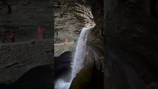 Watkins Glen State park watkinsglengeorgetrail waterfall usatour usaadventures roots [upl. by Hairom]