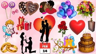 Valentine Words for toddlers  Valentines Day Vocabulary in English  englishvocabulary english [upl. by Akirej]