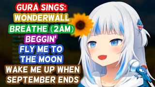 Five Amazing Songs From Guras Unarchived Karaoke  HololiveEN Clips [upl. by Delanty]