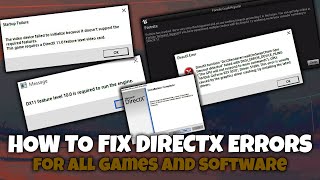 How to Fix Directx Error for All Games  Directx 1112 [upl. by Ahsote]