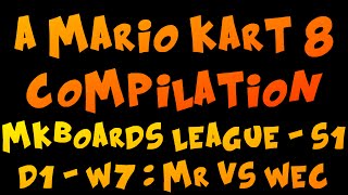 MK8 MKBL S1  W7 Mushroom Road vs Wii Elite Clan compilation [upl. by Kissie591]