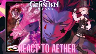 Genshin impact react to Aether as hisoka  killua zoldyck  hunter x hunter  Gacha life 2 [upl. by Ahtanoj]