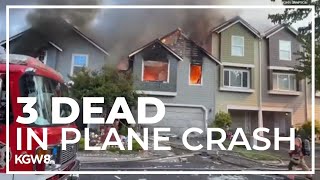 3 dead after small plane crashes into townhomes in Fairview [upl. by Wadell76]