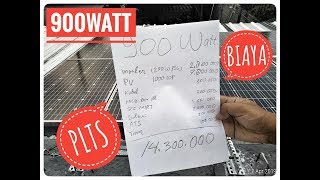 Biaya Pasang PLTS Setara PLN 900 WATT  Harga Peralatan Listrik Tenaga Matahari Indonesia [upl. by Weslee524]