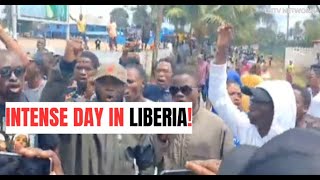 Breaking News Liberia Opposition Political Party Supporters amp Police Clash in Monrovia Liberia [upl. by Nawj173]