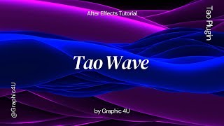 Trapcode Tao Wave Background  After Effects Tutorial [upl. by Naimaj]