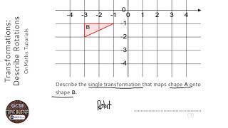 Transformations Describe Rotations Grade 4  OnMaths GCSE Maths Revision [upl. by Meares766]