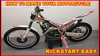 Make your Motorcycle Kickstart easily simple modification off road trials Bike motocross Beta Evo [upl. by Noiemad441]